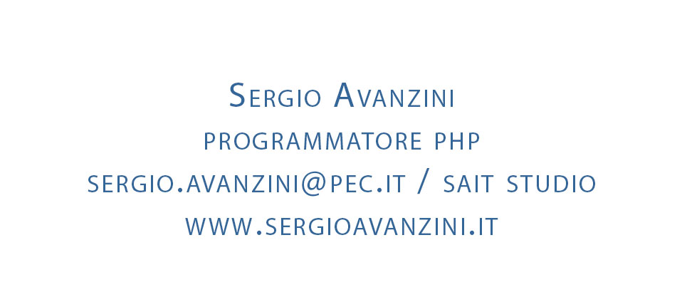 Sergio Avanzini - www.sergioavanzini.it - info@sergioavanzini.it